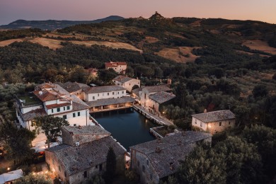 Bagno Vignoni, Landscape Tuscany photographer drone photo